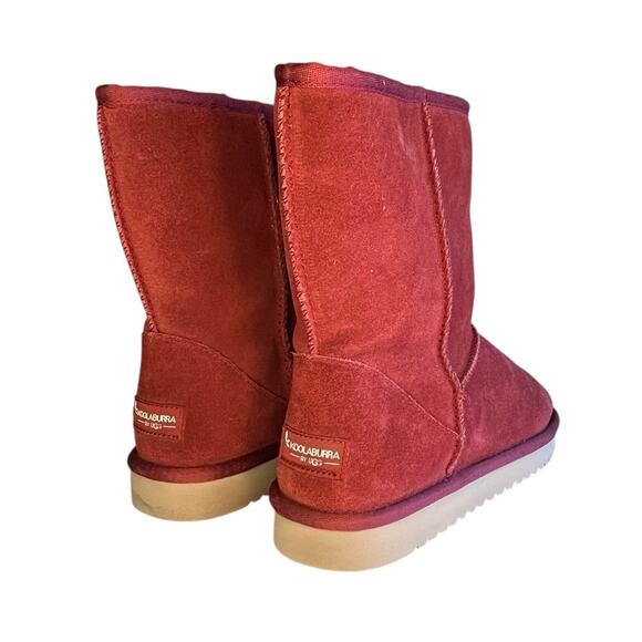 Koolaburra by UGG Women's Koola Short Boots Suede Size 8 Red Brown - Picture 4 of 6